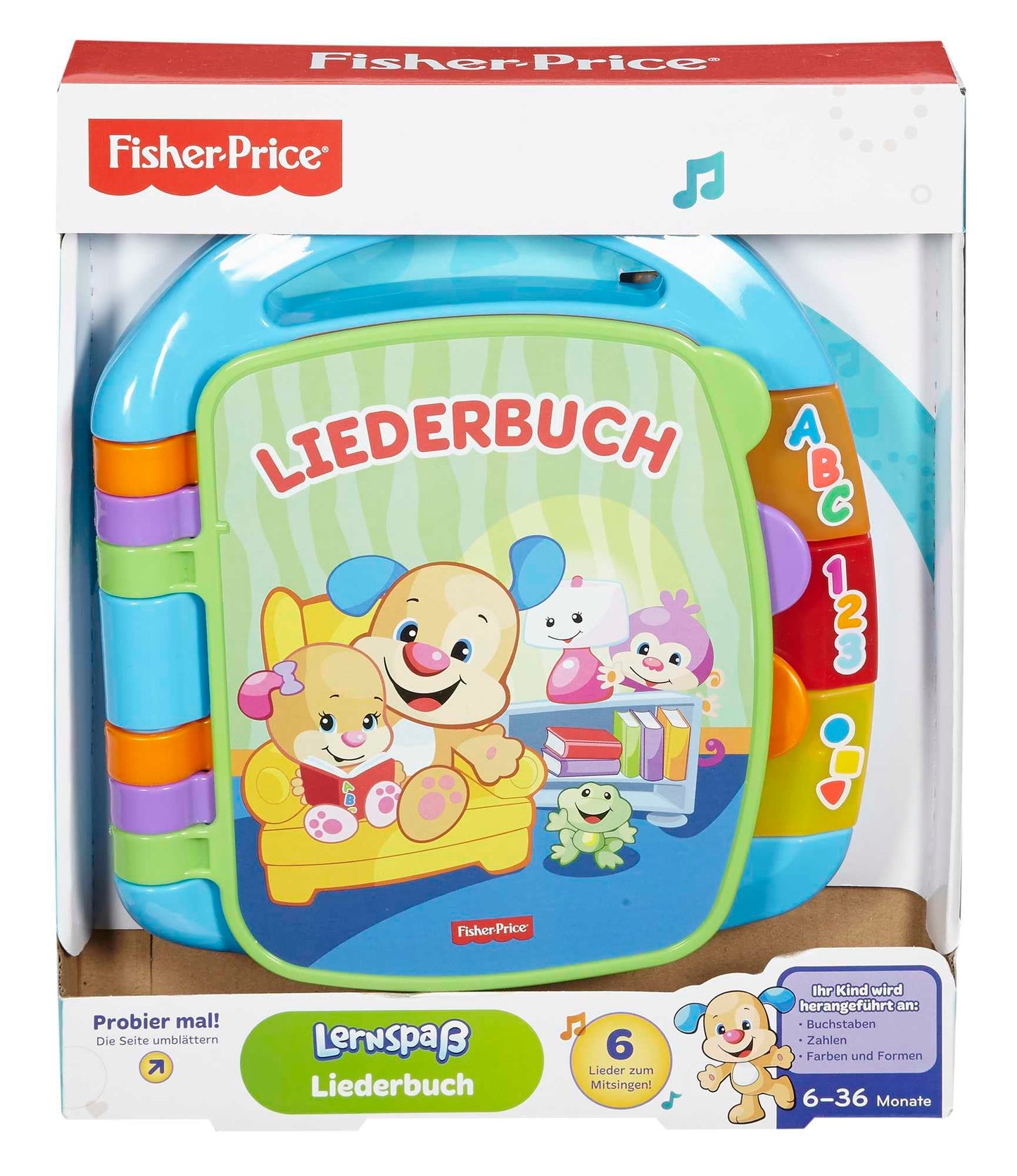 Fisher-Price Lernspaß Liederbuch – Musikspielzeug für Babys ab 6 Monaten