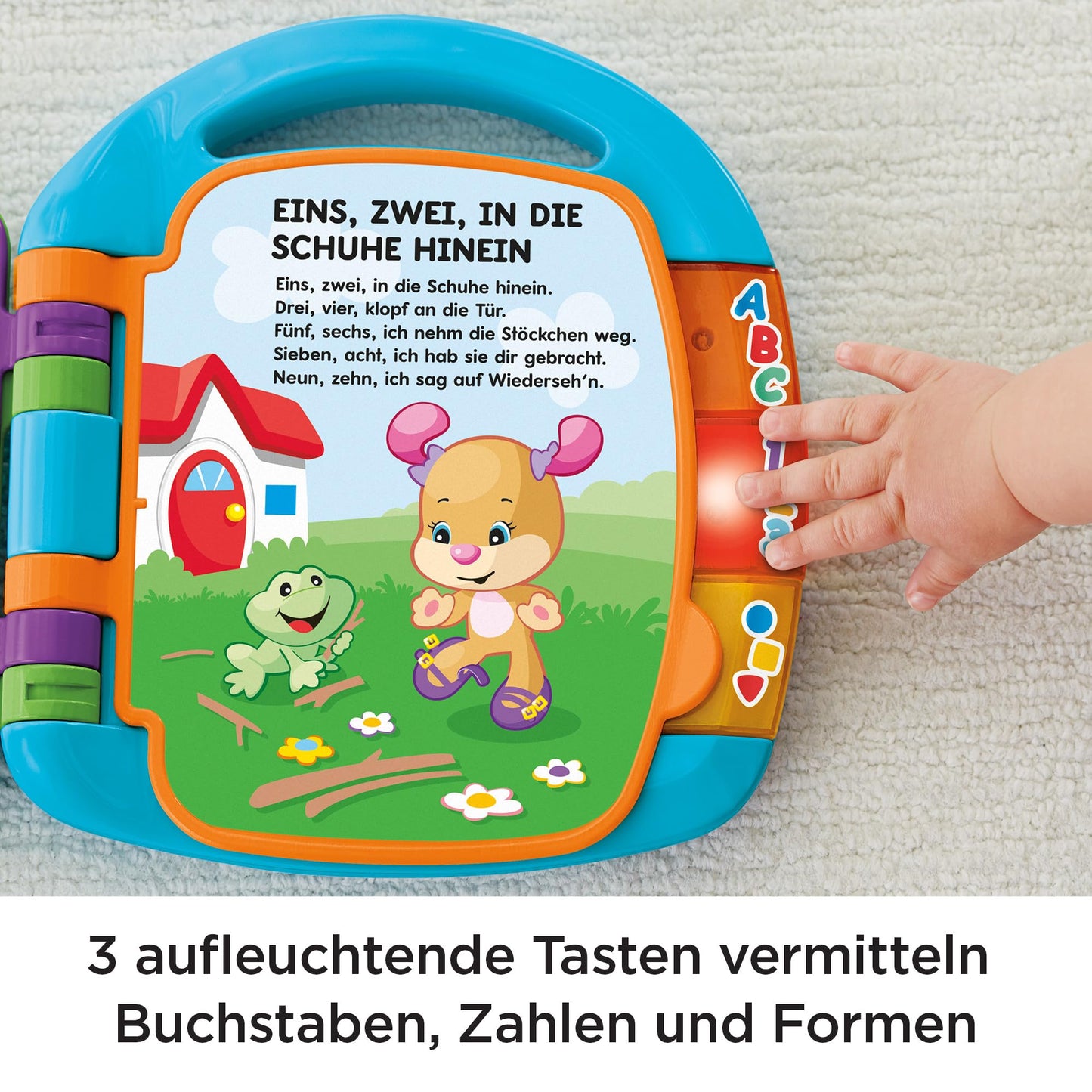 Fisher-Price Lernspaß Liederbuch – Musikspielzeug für Babys ab 6 Monaten