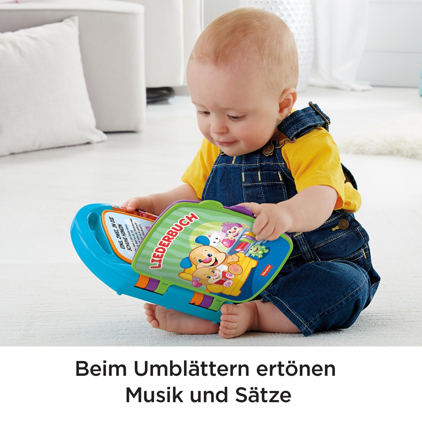 Fisher-Price Lernspaß Liederbuch – Musikspielzeug für Babys ab 6 Monaten