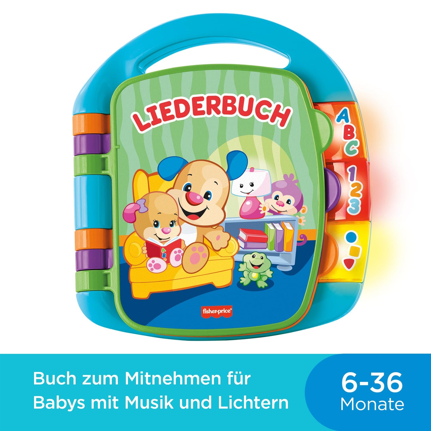 Fisher-Price Lernspaß Liederbuch – Musikspielzeug für Babys ab 6 Monaten